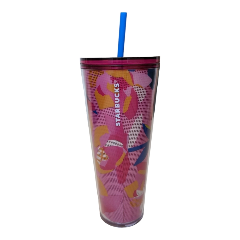 NWT RARE Starbucks 2023 New Spring Release Pink Blue Floral Tumbler